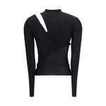 Self-Portrait Long sleeve knit Top SE-PF25086TBBLACK-M