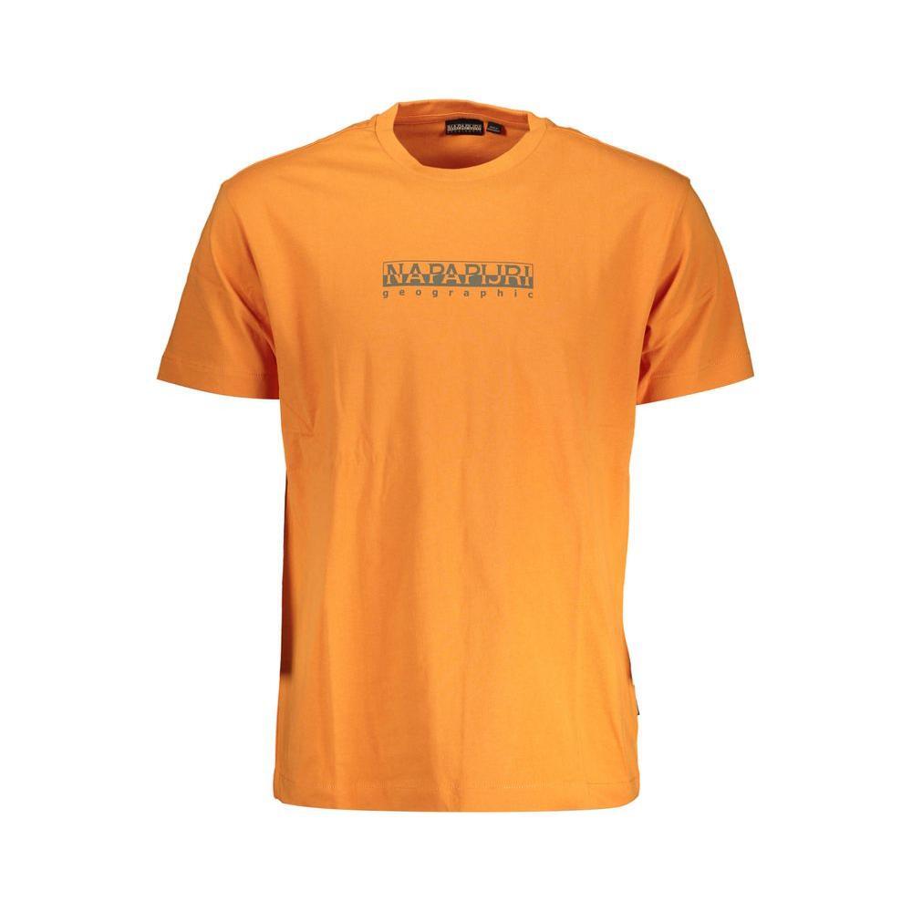 Napapijri Orange Cotton T-Shirt NA-19623-XXL