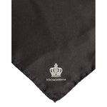 Dolce & Gabbana Brown DG Crown Silk Square Men Foulard Scarf MS7526