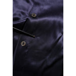 Dolce & Gabbana Dark Purple Silk Ascot Collared Blouse Top TSH90563-44