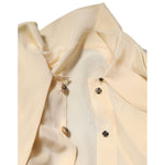 Dolce & Gabbana Light Yellow Ascot Collar Buttoned Blouse Top TSH906998-42
