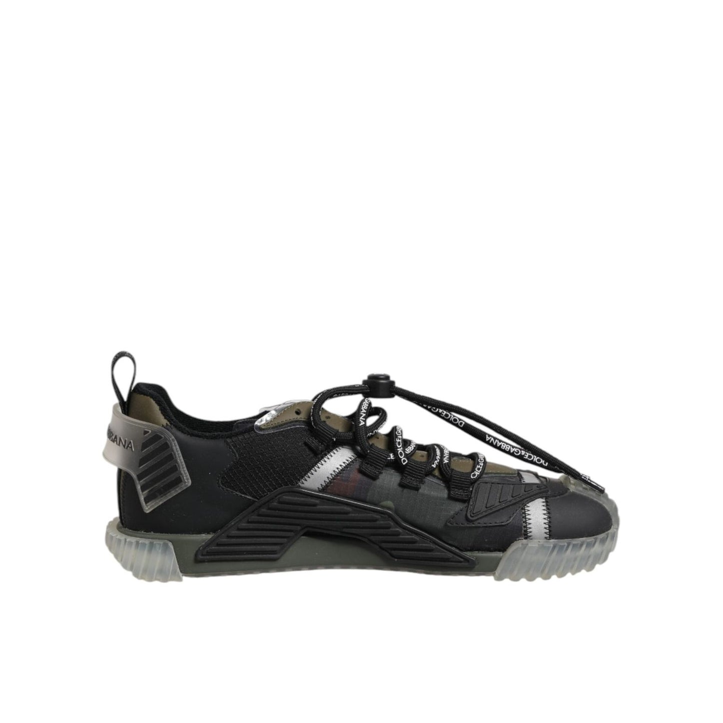 Dolce & Gabbana Black Lace Up Low Top NS1 Sneakers Shoes
