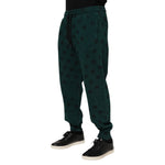 Dolce & Gabbana Green Logo Print Jogger Men Sweatpants Pants PAN76272-48