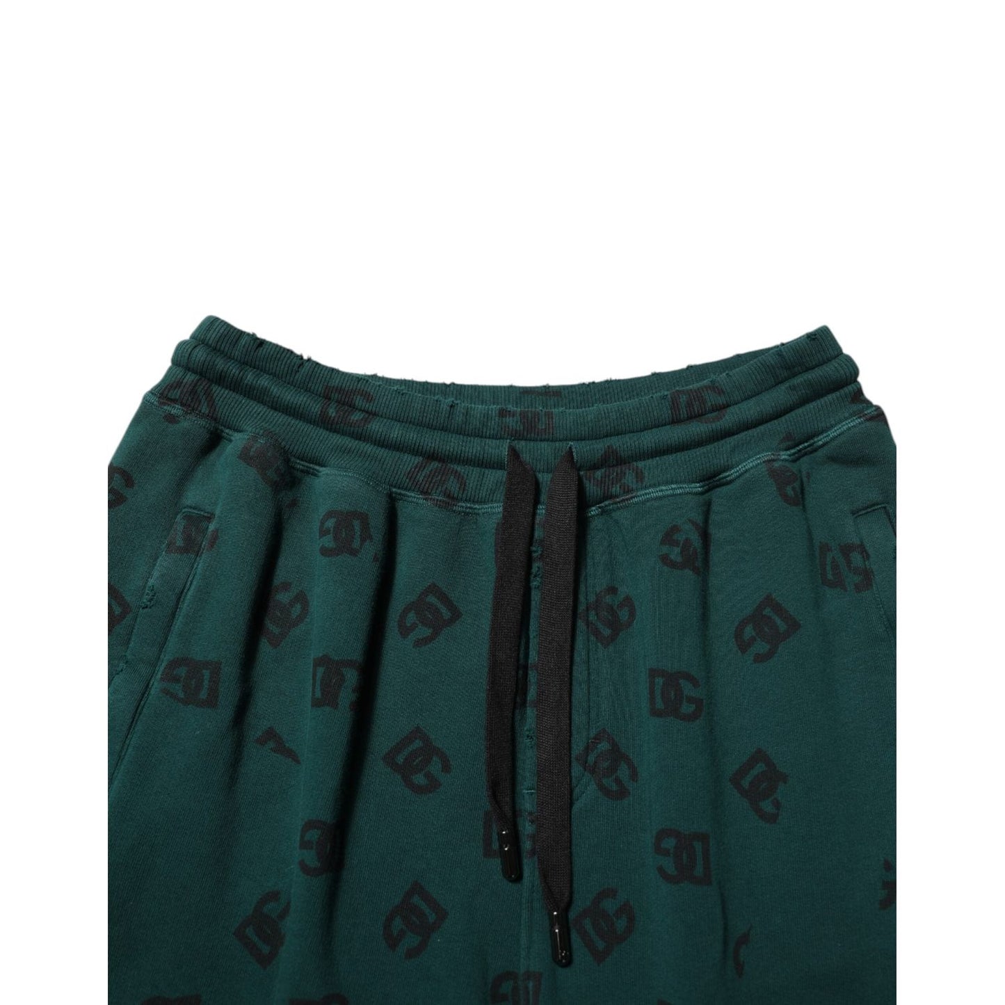 Dolce & Gabbana Green Logo Print Jogger Men Sweatpants Pants PAN76272-48
