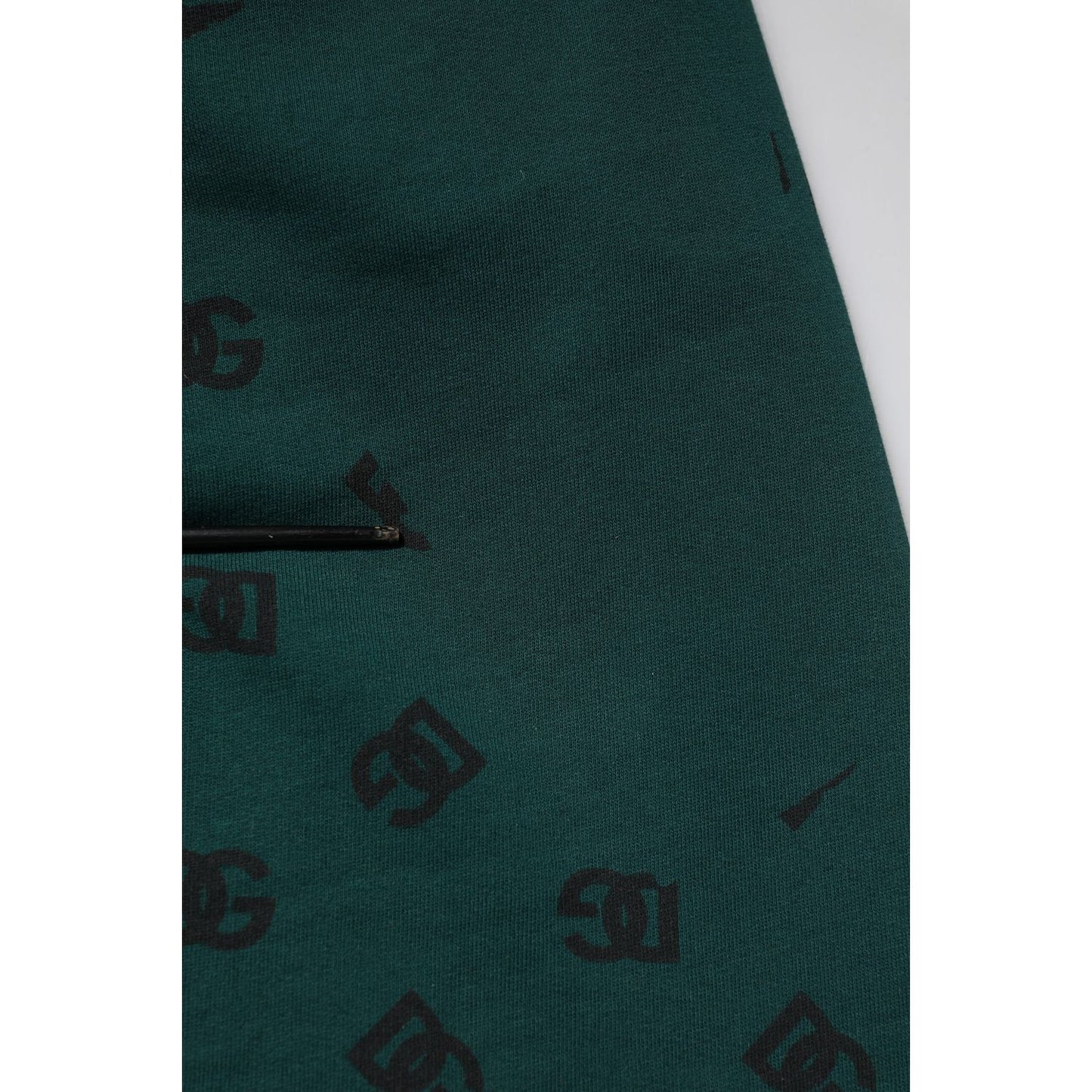 Dolce & Gabbana Green Logo Print Jogger Men Sweatpants Pants PAN76272-48