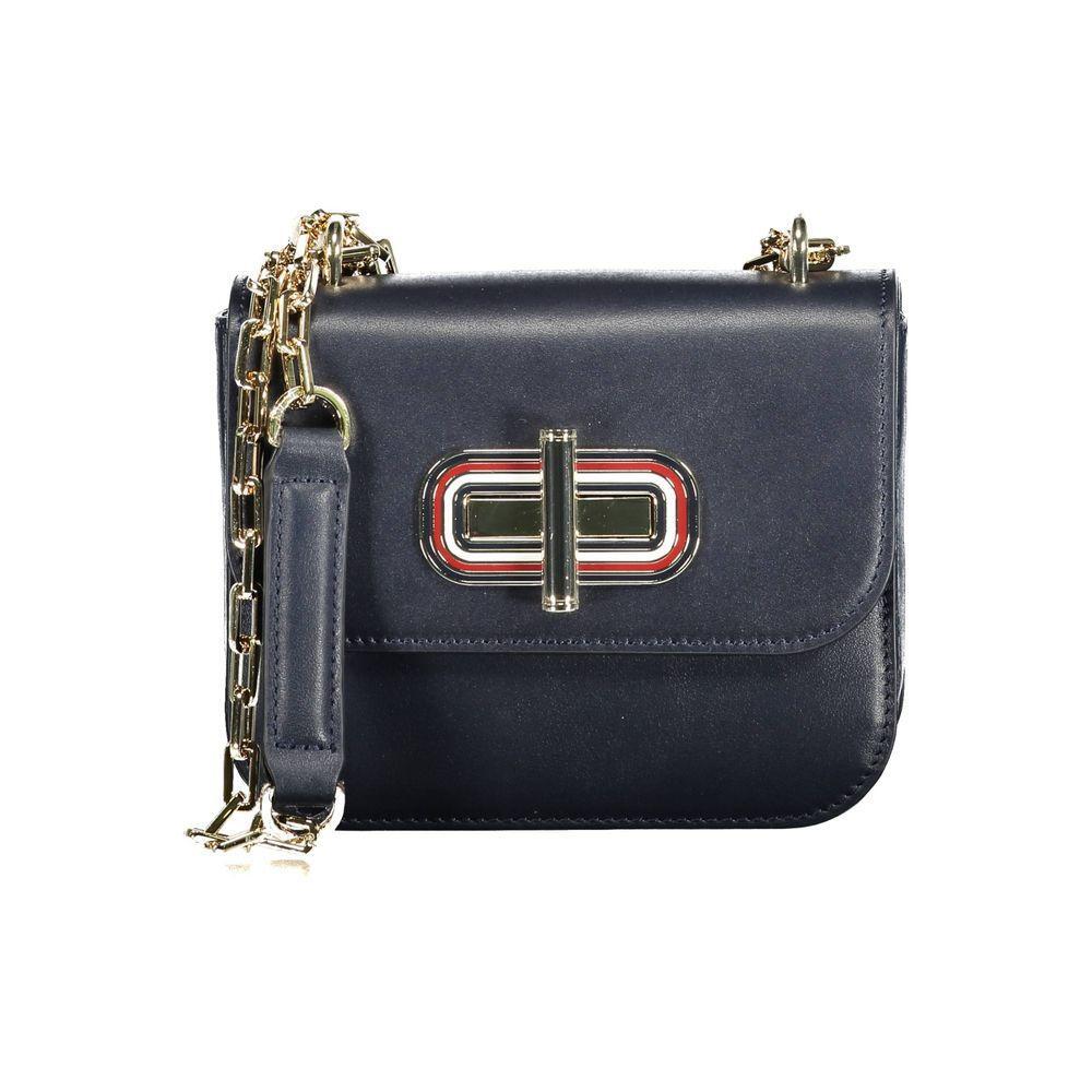 Tommy Hilfiger Blue Leather Handbag TO-2609