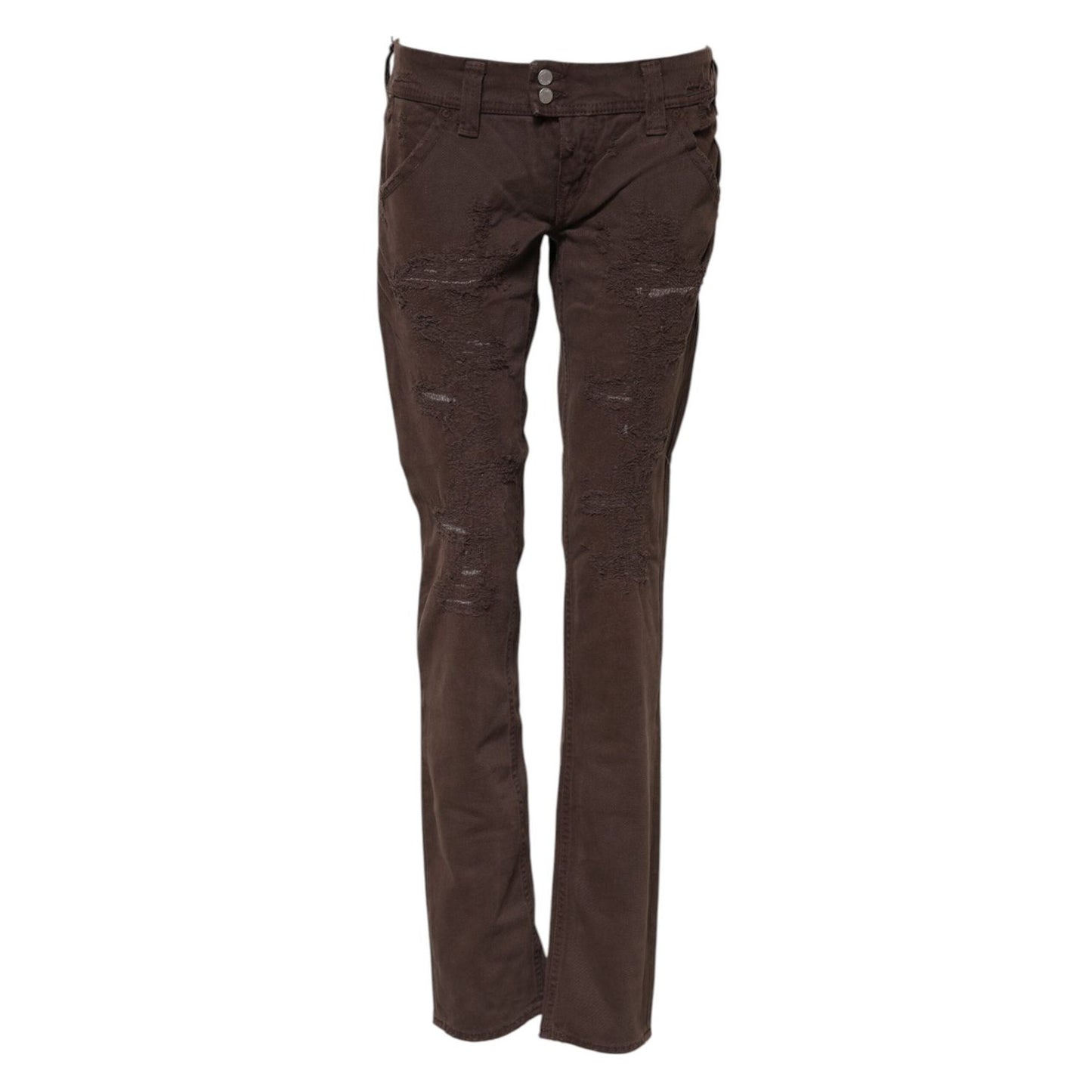 CYCLE Brown Cotton Low Waist Skinny Casual Jeans PAN71167-28