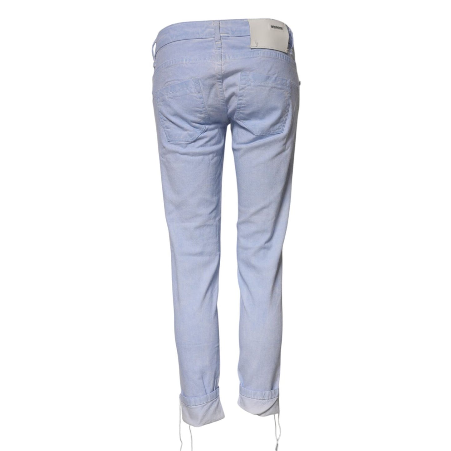 Acht Light Blue Cotton Slim Fit Denim Low Waist Denim Jeans PAN71833-26