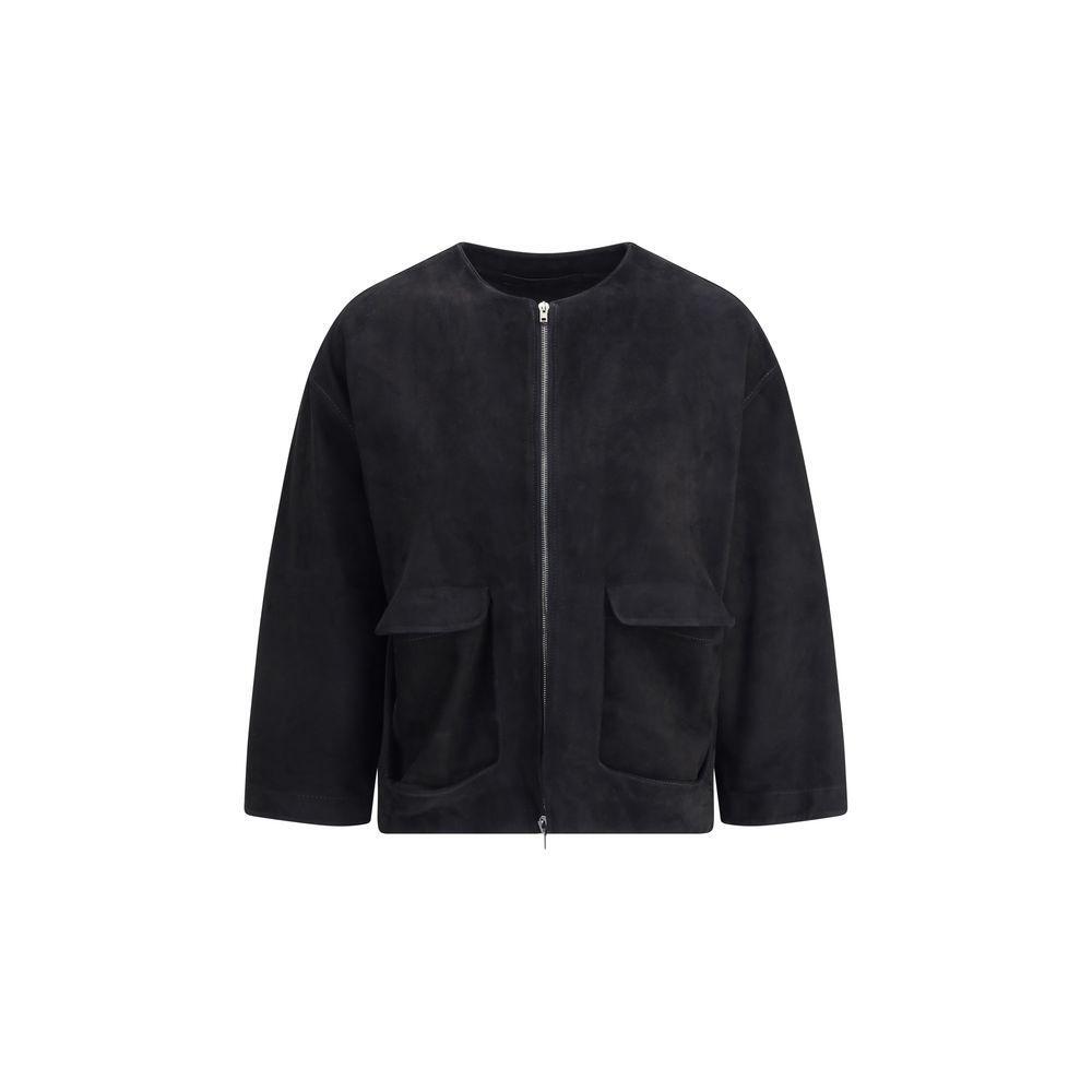 Salvatore Santoro Suede leather Jacket SA-48007DBLACK-IT40 | M