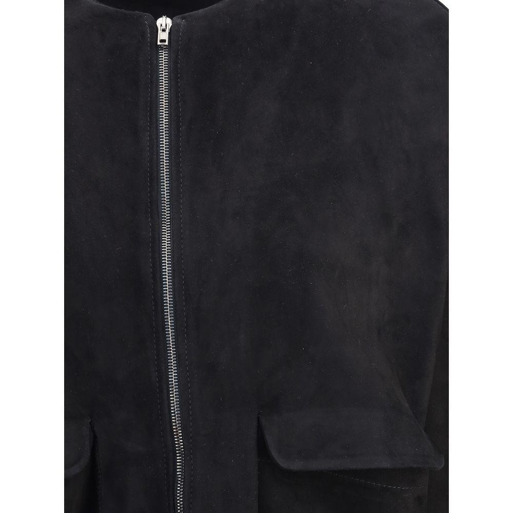 Salvatore Santoro Suede leather Jacket SA-48007DBLACK-IT40 | M