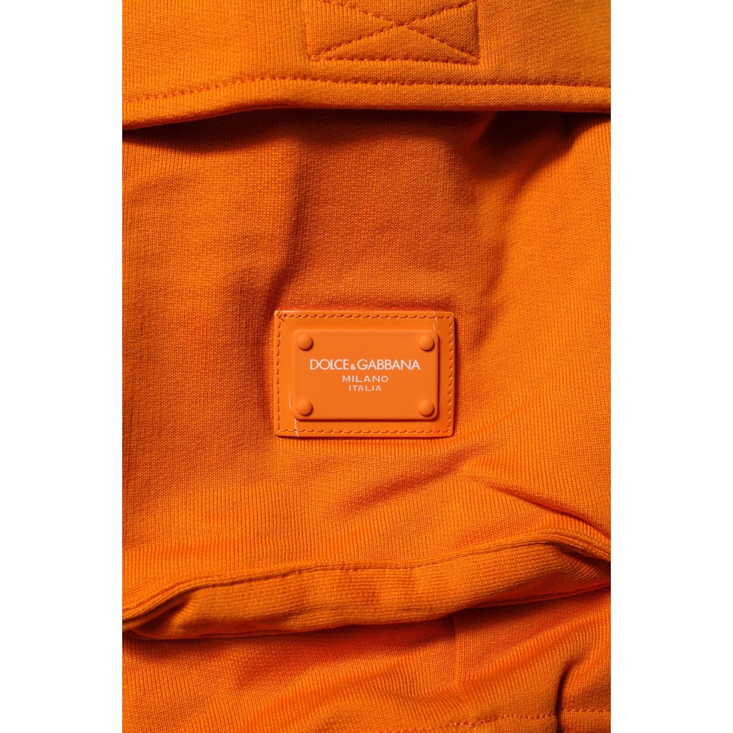 Dolce & Gabbana Orange Cotton Men Casual Cargo Bermuda Shorts PAN76426-50