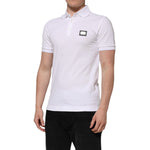 Dolce & Gabbana White Logo Short Sleeve Collared Polo T-shirt TSH90568-48