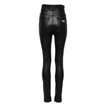 Dolce & Gabbana Black Leather High Waist Slim Fit Pants PAN74964-40
