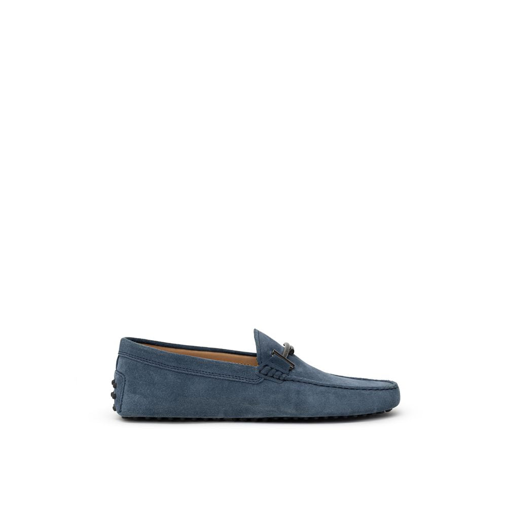 Tod's Blue Suede Leather Moccassin TO-9206673-EU41/US8
