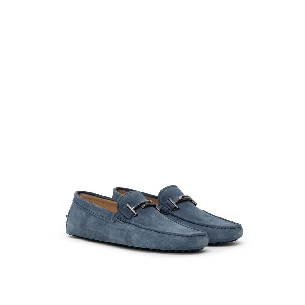 Tod's Blue Suede Leather Moccassin TO-9206673-EU41/US8