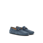 Tod's Blue Suede Leather Moccassin TO-9206673-EU41/US8
