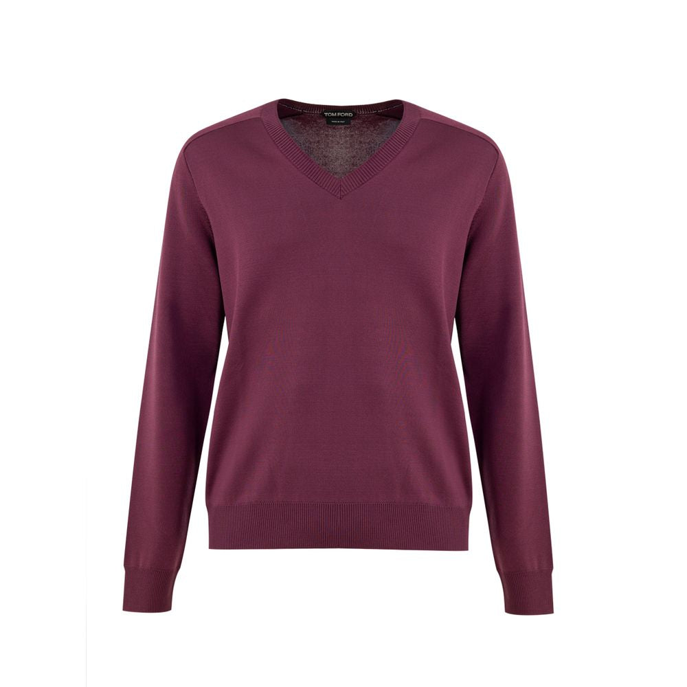 Tom Ford Purple Silk Sweater TO-9225663-IT52 | XL