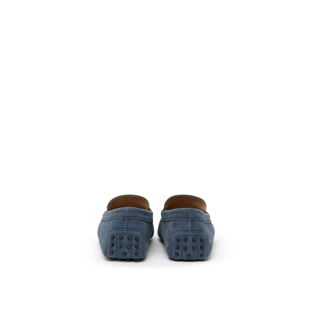 Tod's Blue Suede Leather Moccassin TO-9206673-EU41/US8