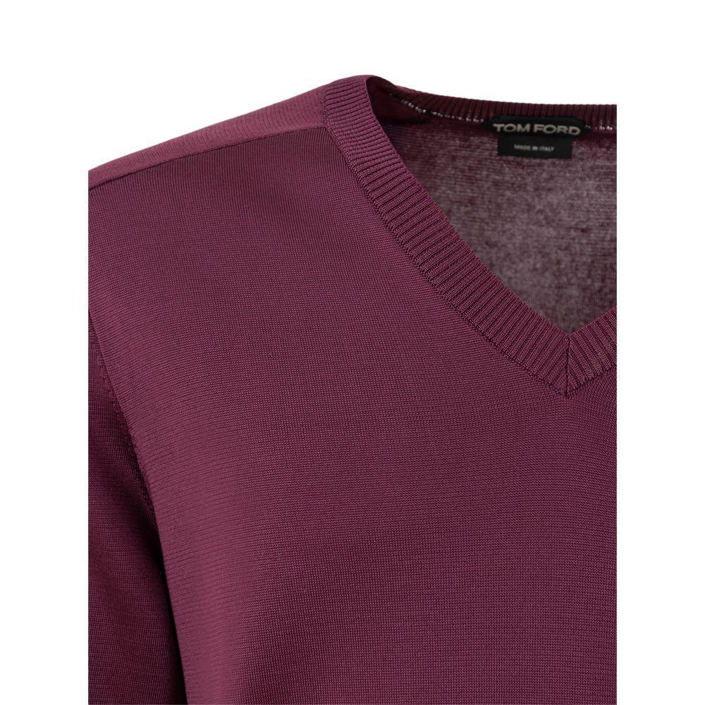 Tom Ford Purple Silk Sweater TO-9225663-IT52 | XL