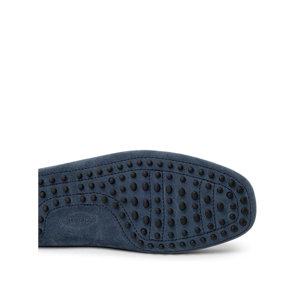 Tod's Blue Suede Leather Moccassin TO-9206673-EU41/US8
