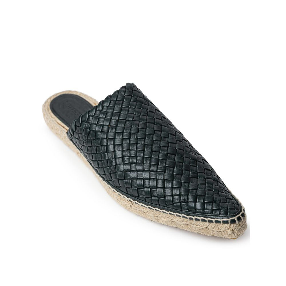 Bottega Veneta Green Leather Espadrille BO-936320051454-EU40/US10