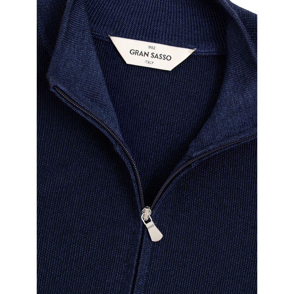 Gran Sasso Blue Wool T-Shirt GR-9496673-IT50 | L