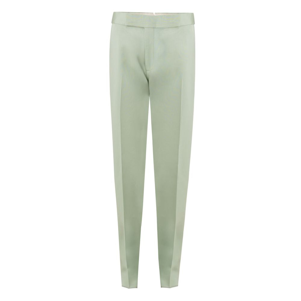 Tom Ford Green Viscose Chino Pant TO-9232674-IT46 | S