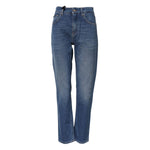Dolce & Gabbana Blue Cotton High Waist Tapered Denim Jeans PAN75532-38