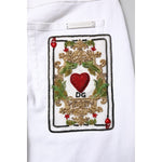 Dolce & Gabbana White GRACE Mid Waisted Skinny Denim Jeans PAN75964-40