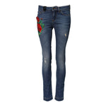 Dolce & Gabbana Blue Cotton Low Waist Skinny Denim Jeans PAN75967-36