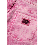 Dolce & Gabbana Pink Tie Dye High Waist Tapered Denim Jeans PAN76250-40