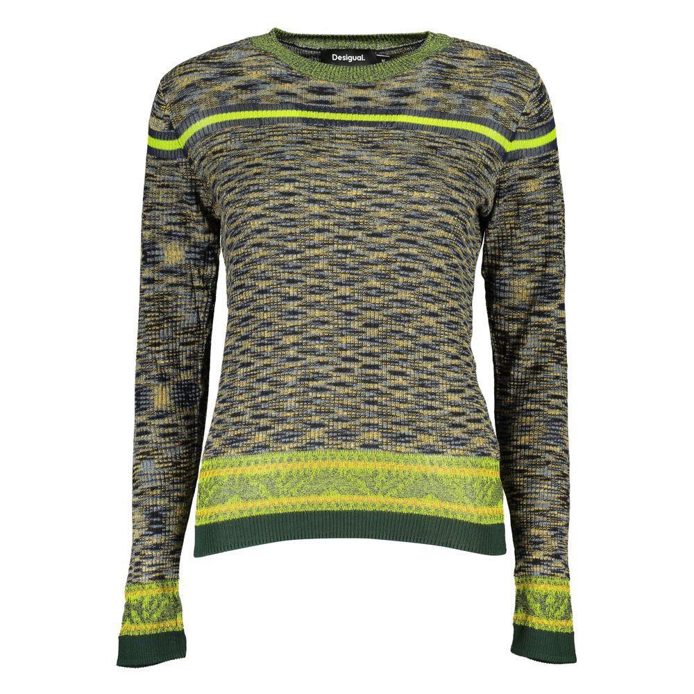 Desigual Green Cotton Sweater DE-24883-L