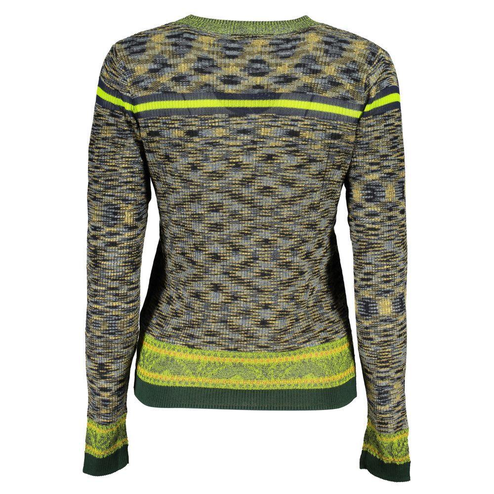 Desigual Green Cotton Sweater DE-24883-L