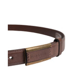Dolce & Gabbana Brown Calf Leather Antique Buckle Belt BEL9471-90