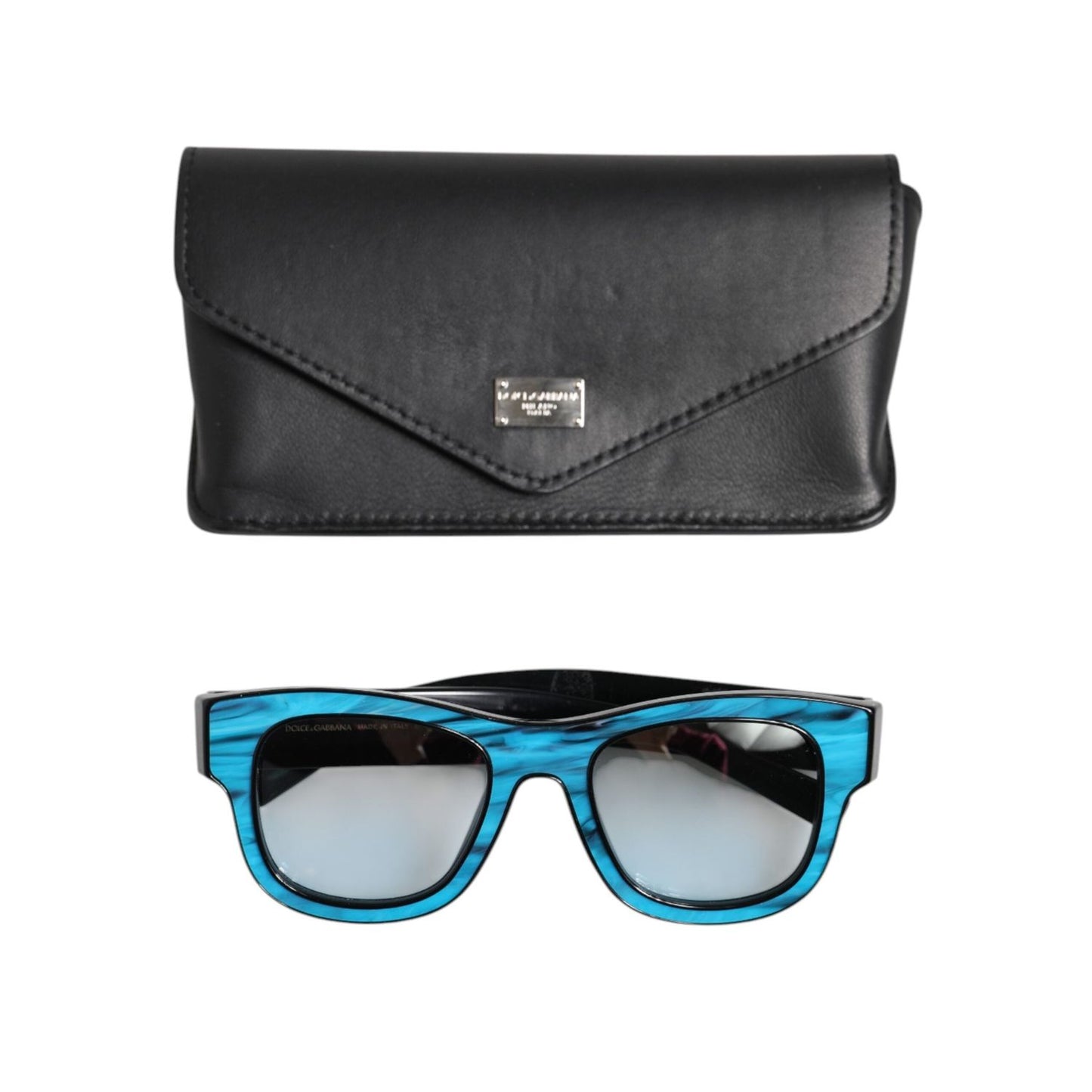 Dolce & Gabbana Blue Black Marbled Metal DG2215K Eyewear Sunglasses GLA1388