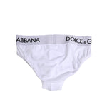 Dolce & Gabbana White Cotton Stretch Regular Brief Underwear