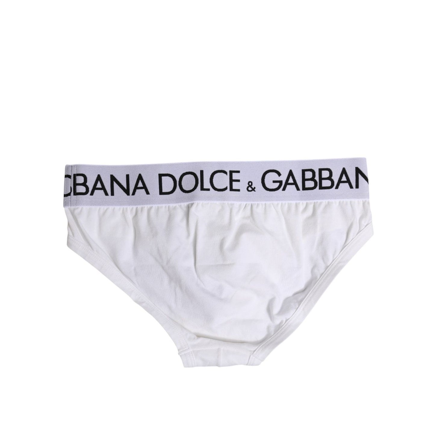 Dolce & Gabbana White Cotton Stretch Regular Brief Underwear
