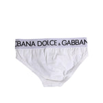 Dolce & Gabbana White Cotton Stretch Regular Brief Underwear