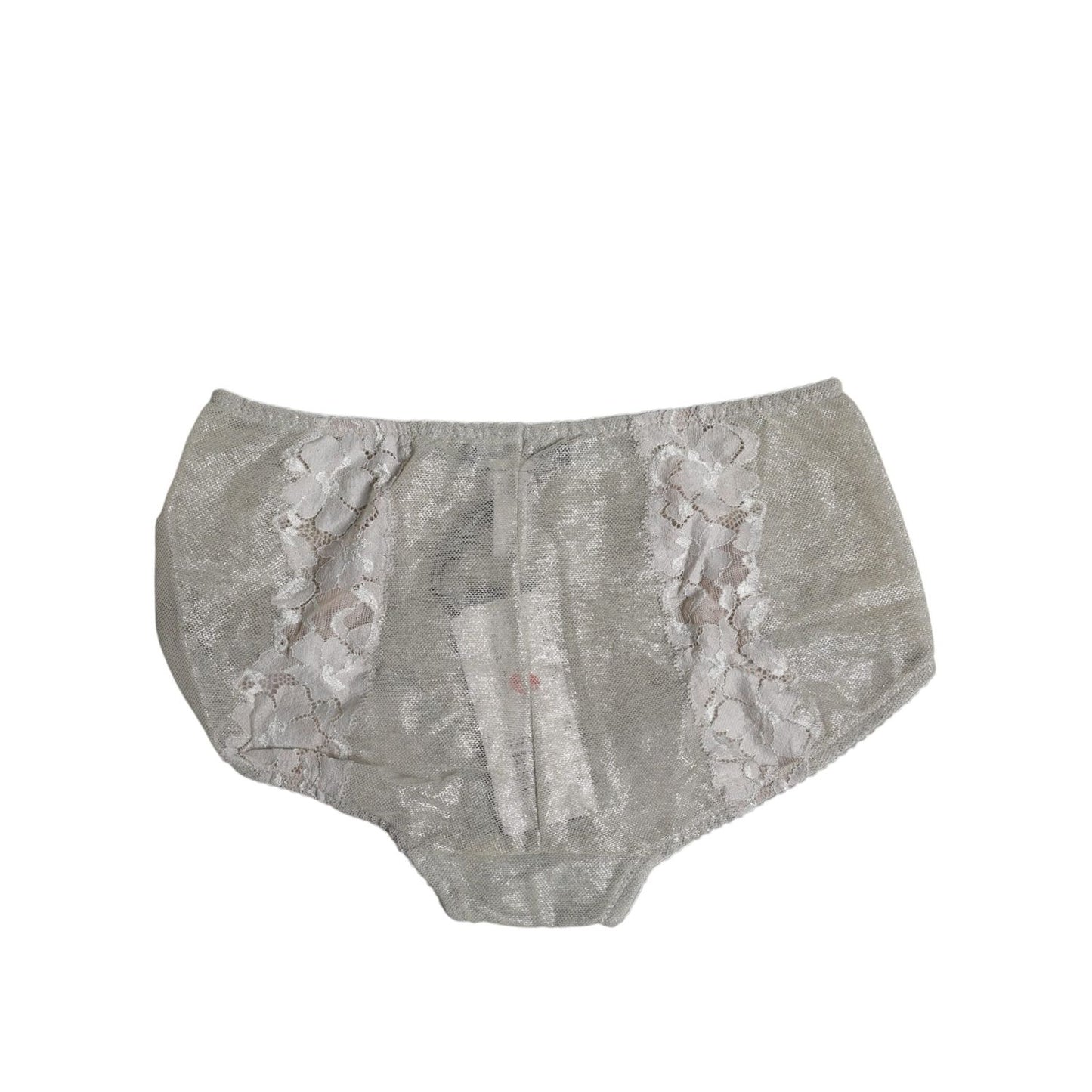 Dolce & Gabbana Gray Cotton Floral Lace High Waist Panty Underwear BIK1302-2