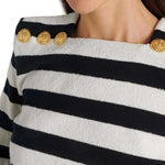 Balmain Striped Jersey Top BA-8776394506452-38