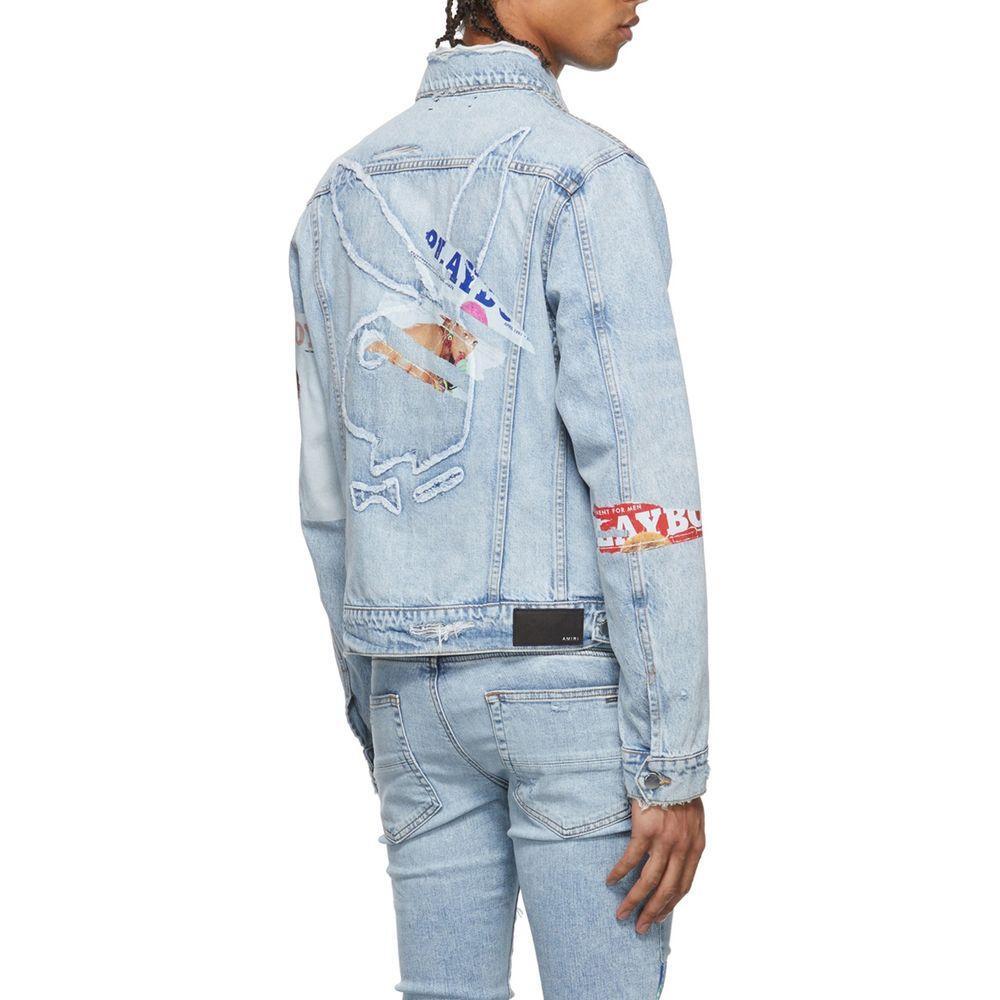 Amiri Playboy Magazine Trucker Denim Jacket AM-8736242467028-S