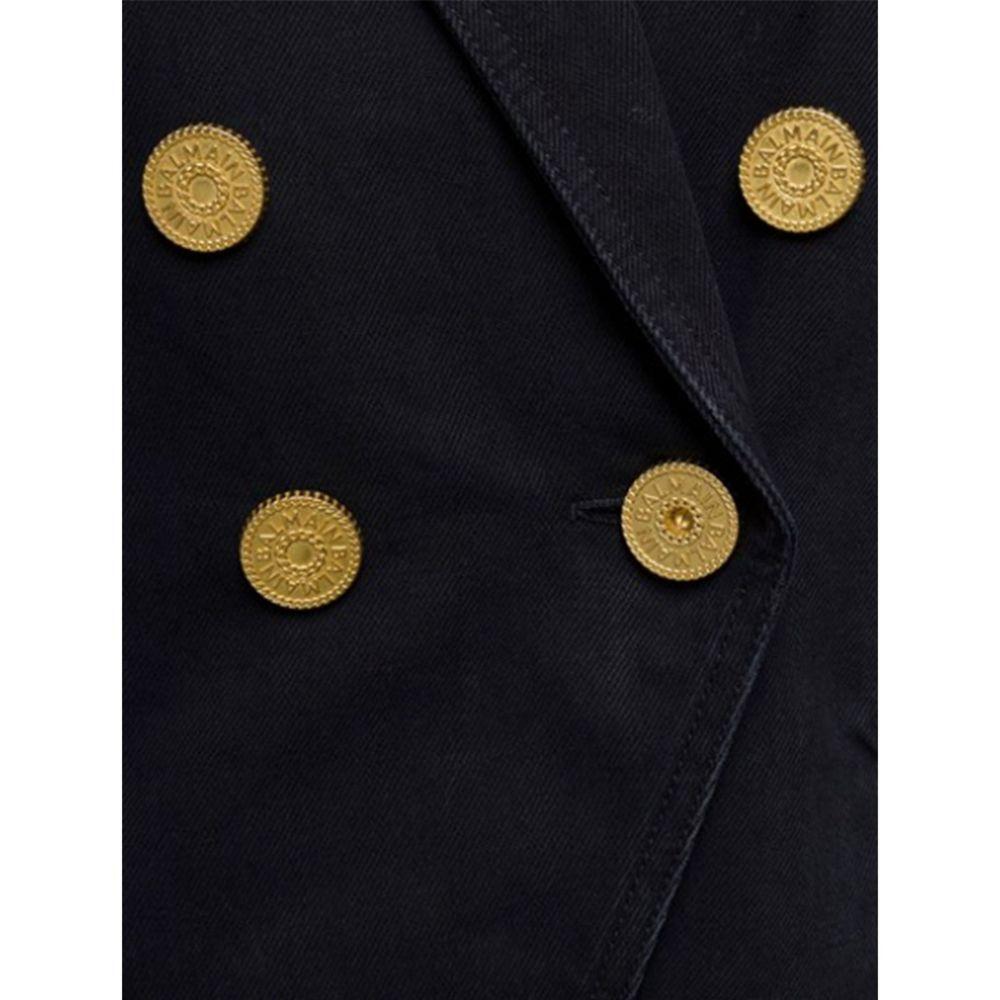 Balmain Double-Breasted Denim Blazer BA-8736269992148-36