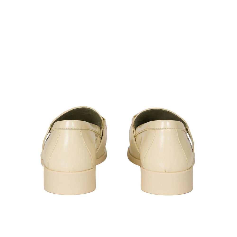 Bottega Veneta White Calfskin Slip-On Loafers