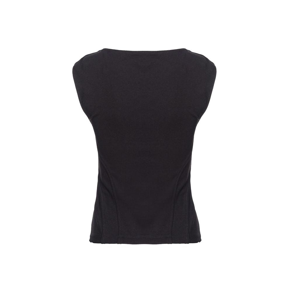 PINKO Black Viscose Tops & T-Shirt PI-15781-IT38|XS
