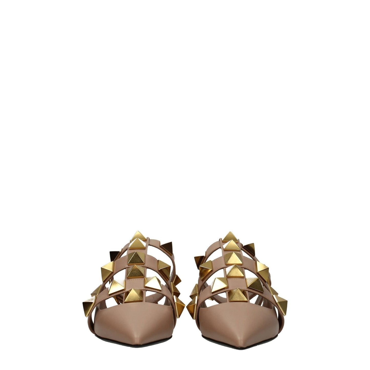 Valentino Garavani Pink Leather Flat Sandals VA-8547150496009-EU36.5/US6.5