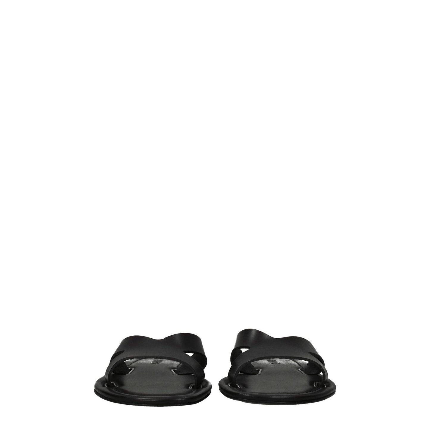 Kenzo Black Leather Slippers Sandals KE-8547162685705-EU35/US5