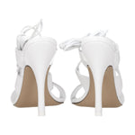 The Attico White Leather Stiletto Heels Sandals TH-8547287367945-EU38.5/US8.5
