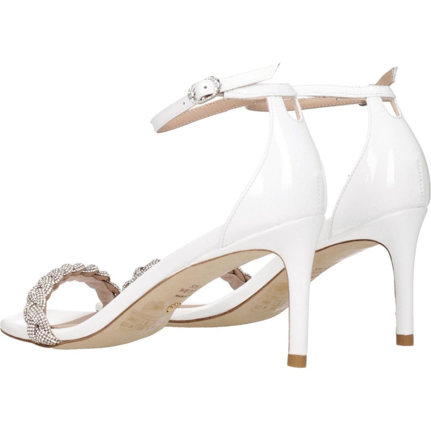Stuart Weitzman White Leather Stiletto Heels Sandals ST-8547313320201-EU38/US8