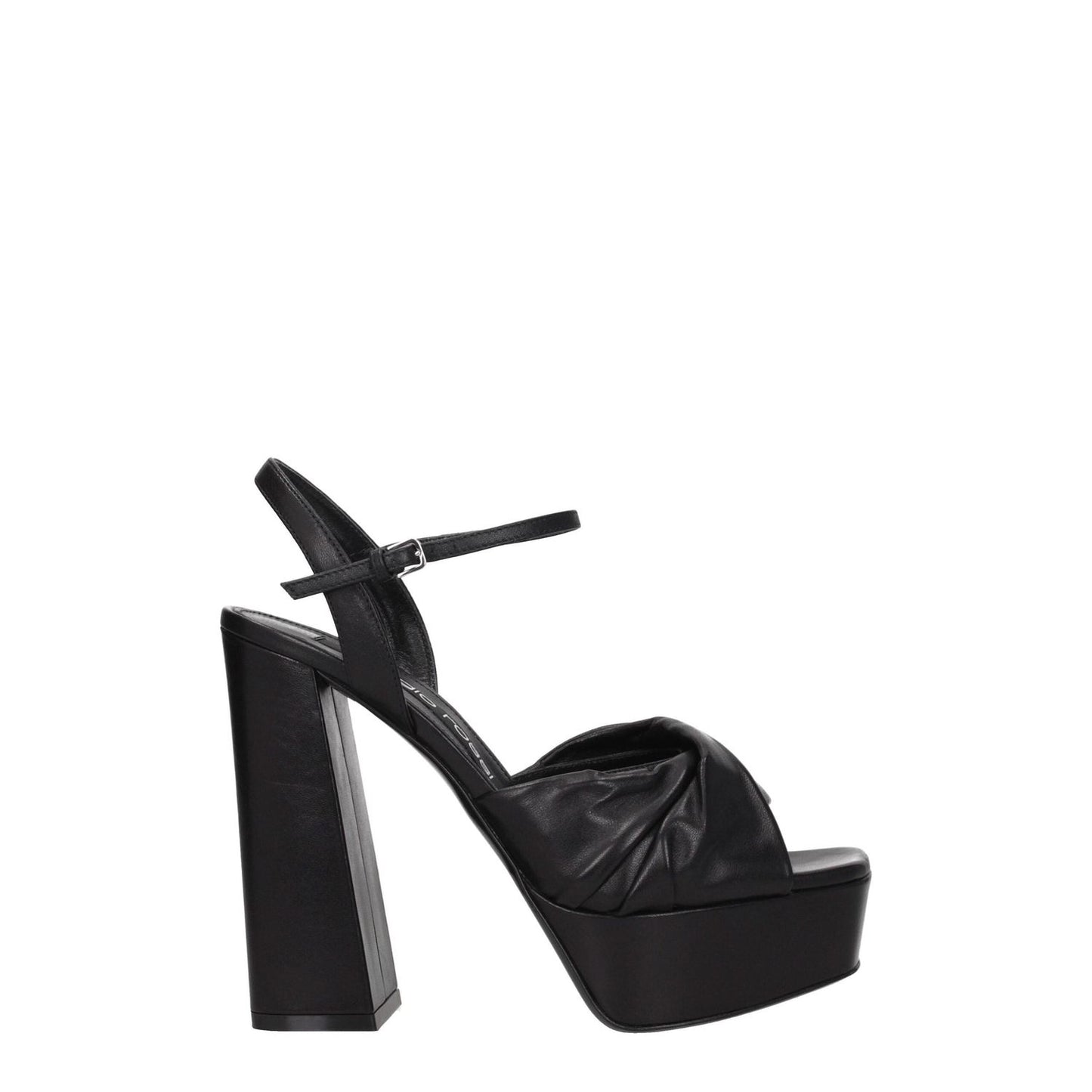 Sergio Rossi Black Leather Platforms SE-8547355853065-EU40/US10