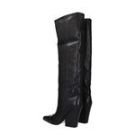Paris Texas Black Leather High Heel Boots PA-8547437412617-EU36/US6
